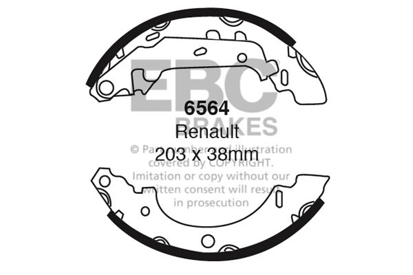 6564 - Zestaw szczęk hamulcowych EBC Brakes