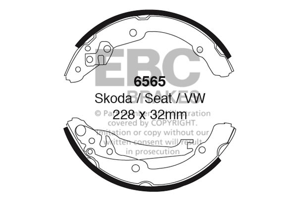 6565 - Zestaw szczęk hamulcowych EBC Brakes