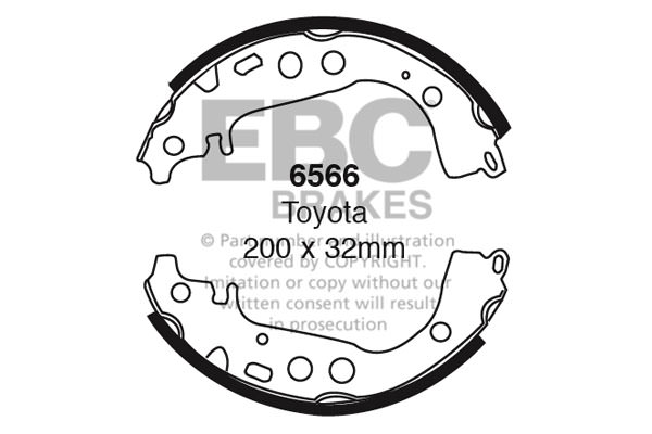 6566 - Zestaw szczęk hamulcowych EBC Brakes
