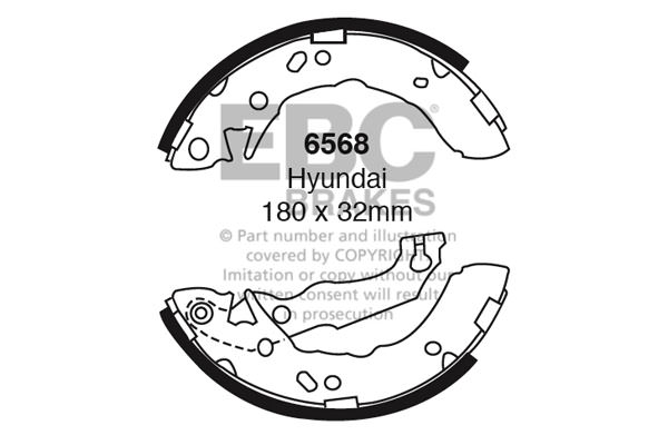 6568 - Zestaw szczęk hamulcowych EBC Brakes