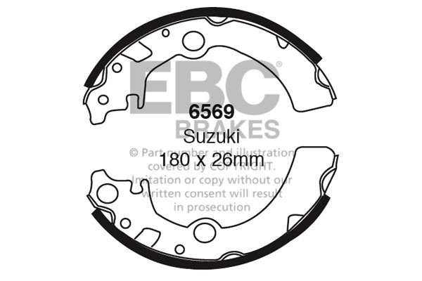 6569 - Zestaw szczęk hamulcowych EBC Brakes