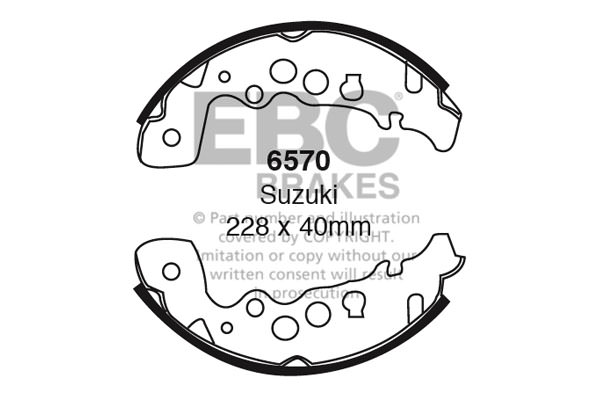 6570 - Zestaw szczęk hamulcowych EBC Brakes