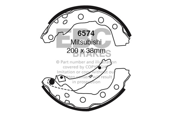 6574 - Zestaw szczęk hamulcowych EBC Brakes
