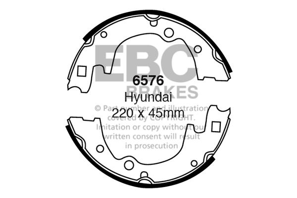 6576 - Zestaw szczęk hamulcowych EBC Brakes