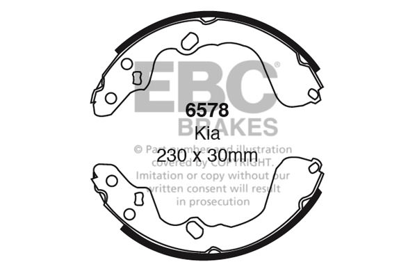 6578 - Zestaw szczęk hamulcowych EBC Brakes