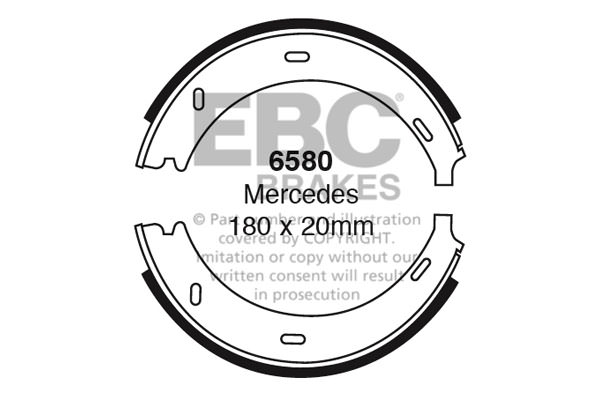 6580 - Zestaw szczęk hamulcowych EBC Brakes