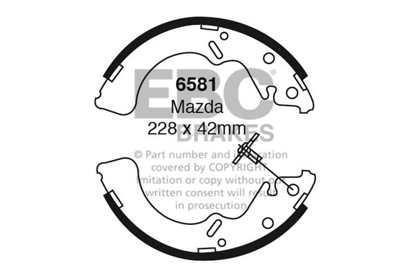 6581 - Zestaw szczęk hamulcowych EBC Brakes
