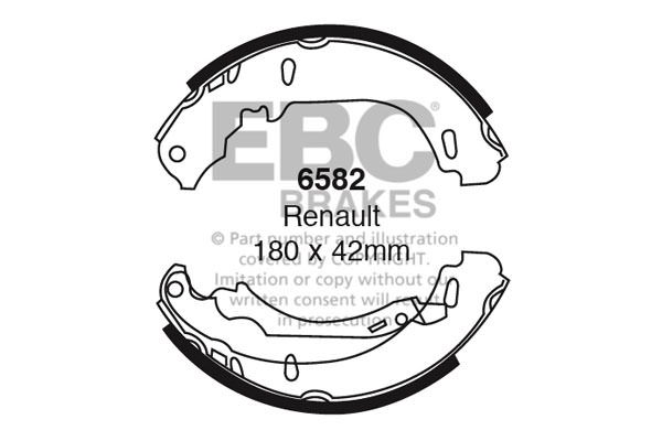 6582 - Zestaw szczęk hamulcowych EBC Brakes