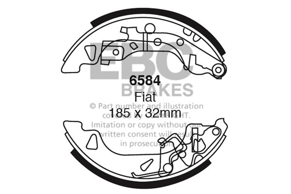 6584 - Zestaw szczęk hamulcowych EBC Brakes