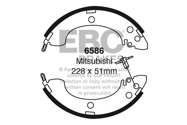 6586 - Zestaw szczęk hamulcowych EBC Brakes