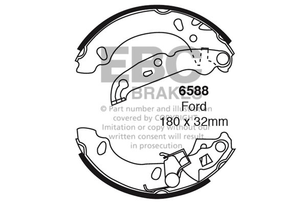6588 - Zestaw szczęk hamulcowych EBC Brakes