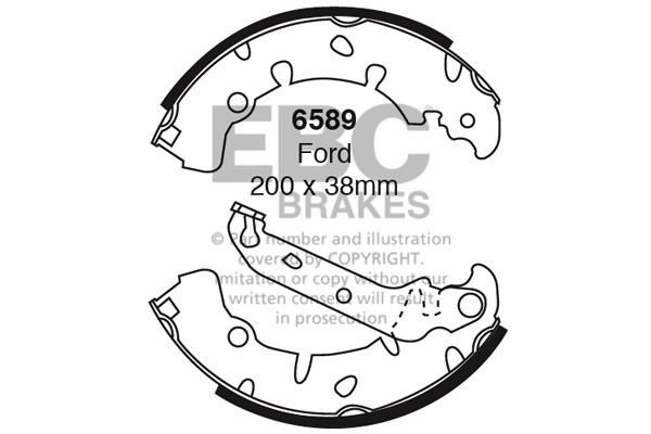 6589 - Zestaw szczęk hamulcowych EBC Brakes