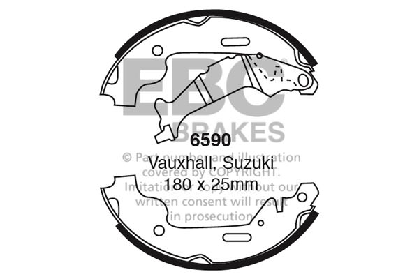 6590 - Zestaw szczęk hamulcowych EBC Brakes