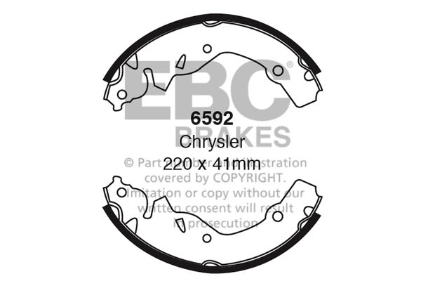 6592 - Zestaw szczęk hamulcowych EBC Brakes