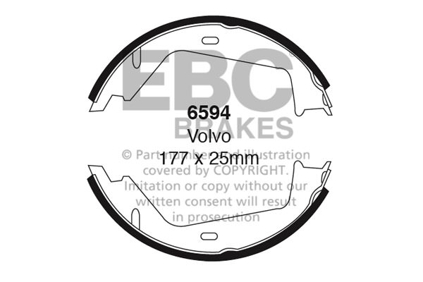 6594 - Zestaw szczęk hamulcowych EBC Brakes