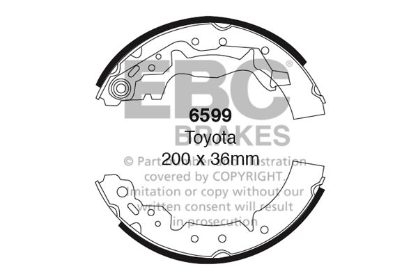 6599 - Zestaw szczęk hamulcowych EBC Brakes