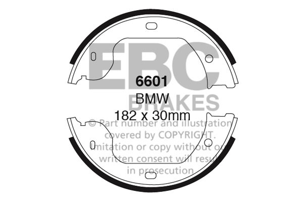 6601 - Zestaw szczęk hamulcowych EBC Brakes