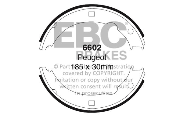 6602 - Zestaw szczęk hamulcowych EBC Brakes