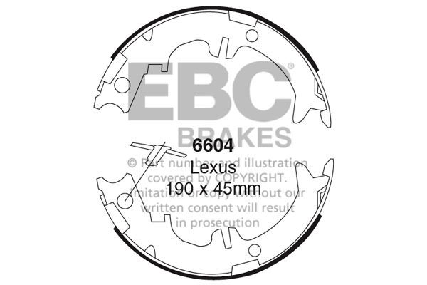 6604 - Zestaw szczęk hamulcowych EBC Brakes