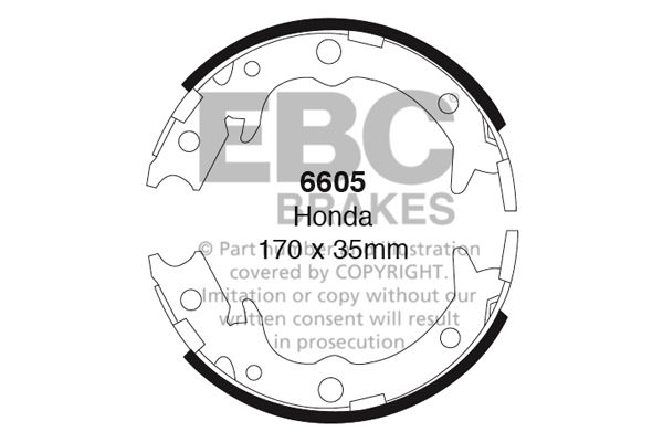 6605 - Zestaw szczęk hamulcowych EBC Brakes