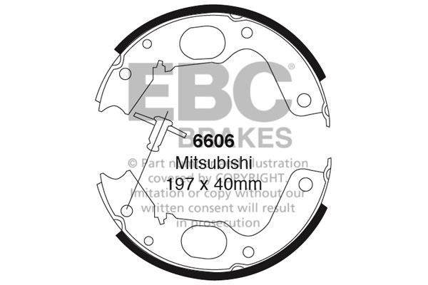 6606 - Zestaw szczęk hamulcowych EBC Brakes