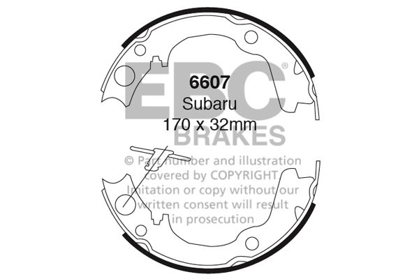 6607 - Zestaw szczęk hamulcowych EBC Brakes
