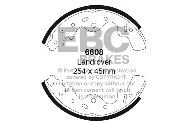 6608 - Zestaw szczęk hamulcowych EBC Brakes