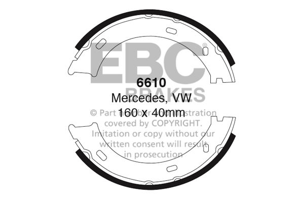 6610 - Zestaw szczęk hamulcowych EBC Brakes