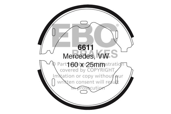 6611 - Zestaw szczęk hamulcowych EBC Brakes