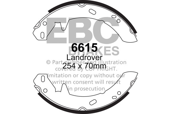 6615 - Zestaw szczęk hamulcowych EBC Brakes