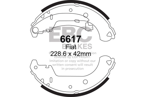 6617 - Zestaw szczęk hamulcowych EBC Brakes
