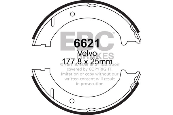 6621 - Zestaw szczęk hamulcowych EBC Brakes