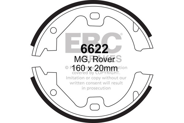 6622 - Zestaw szczęk hamulcowych EBC Brakes