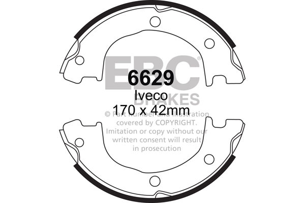 6629 - Zestaw szczęk hamulcowych EBC Brakes