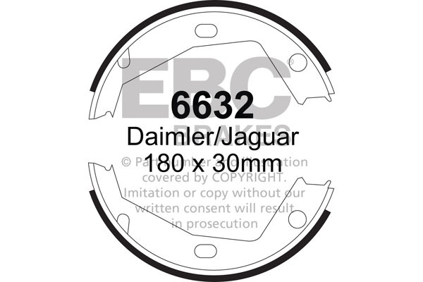 6632 - Zestaw szczęk hamulcowych EBC Brakes