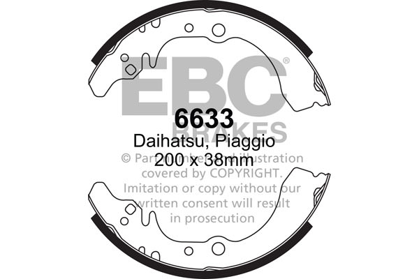 6633 - Zestaw szczęk hamulcowych EBC Brakes