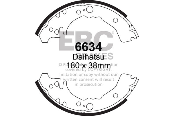 6634 - Zestaw szczęk hamulcowych EBC Brakes
