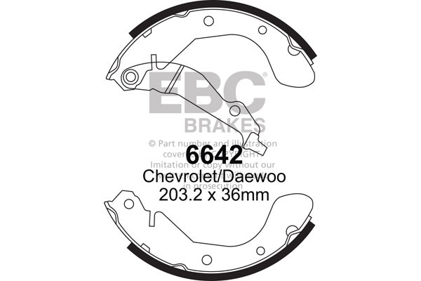 6642 - Zestaw szczęk hamulcowych EBC Brakes