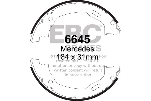 6645 - Zestaw szczęk hamulcowych EBC Brakes