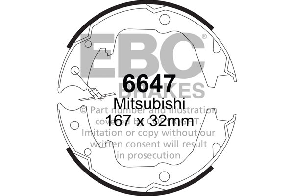 6647 - Zestaw szczęk hamulcowych EBC Brakes