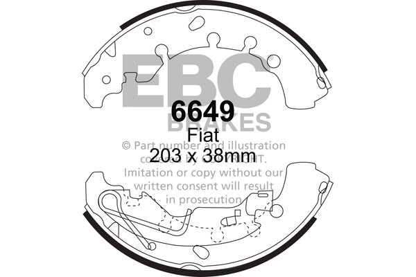 6649 - Zestaw szczęk hamulcowych EBC Brakes