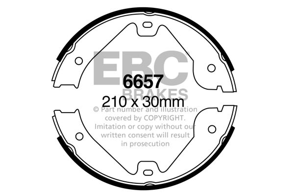 6657 - Zestaw szczęk hamulcowych EBC Brakes