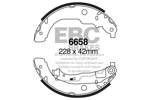 6658 - Zestaw szczęk hamulcowych EBC Brakes
