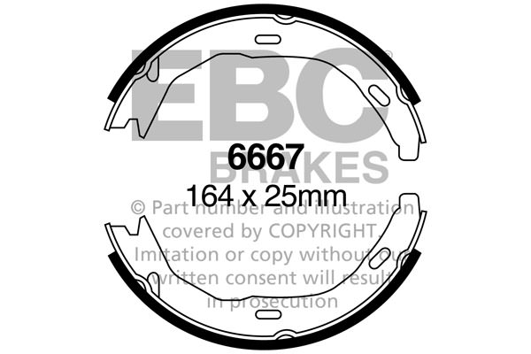 6667 - Zestaw szczęk hamulcowych EBC Brakes