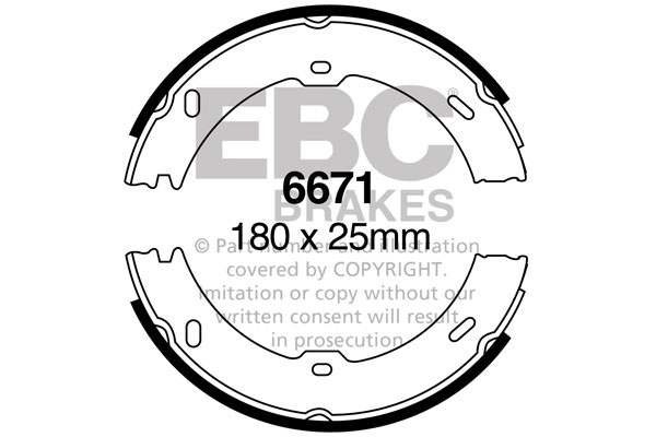 6671 - Zestaw szczęk hamulcowych EBC Brakes