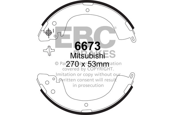 6673 - Zestaw szczęk hamulcowych EBC Brakes