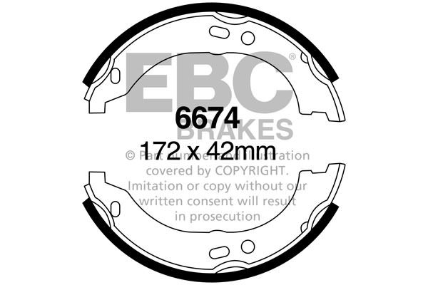 6674 - Zestaw szczęk hamulcowych EBC Brakes