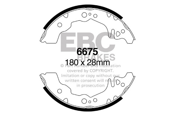 6675 - Zestaw szczęk hamulcowych EBC Brakes