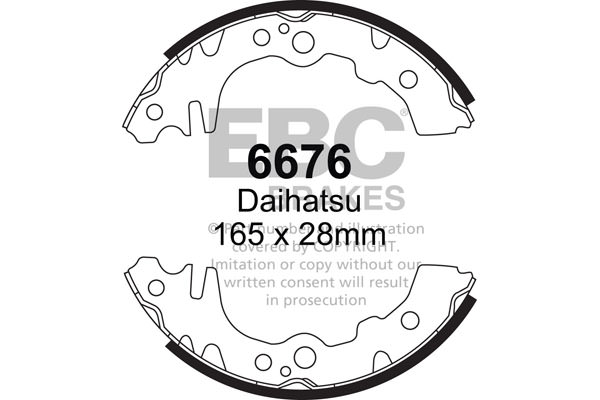 6676 - Zestaw szczęk hamulcowych EBC Brakes