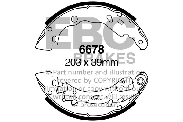 6678 - Zestaw szczęk hamulcowych EBC Brakes